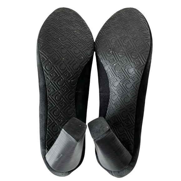 Liz Claiborne Chloe Black Suede Round Toe Stacked Heel Pumps – Size 8 M - Picture 8 of 13